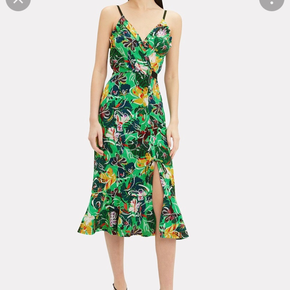 SAlONI Jennie Emerald Green 100% Silk Dress